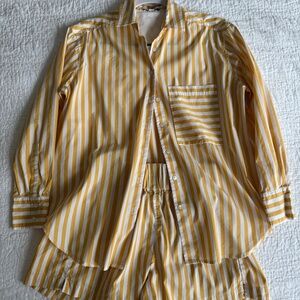 AYR- The Deep End Shirt (XS) and Shorts (S)- Macaroni yellow